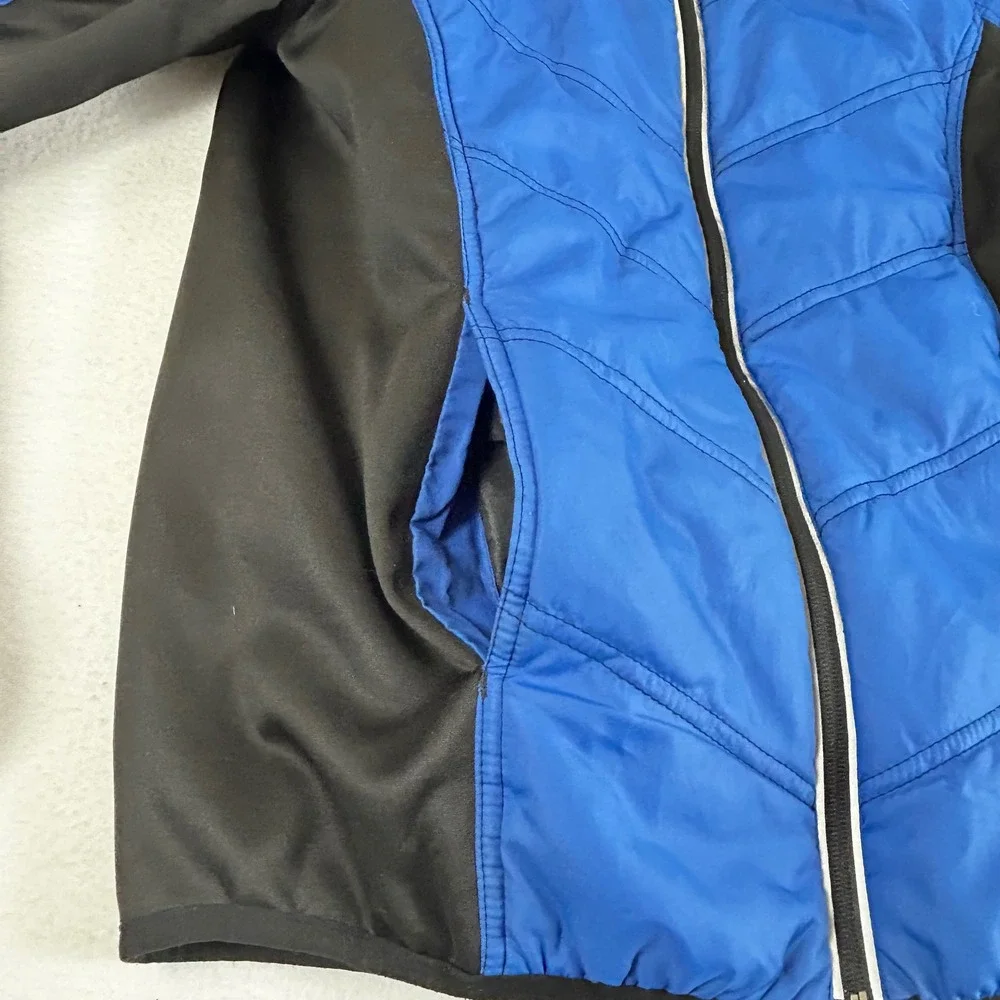 Pacific Trail Kids Blue Black Puffer Hooded Jacket Size L 14 16‎ Winter Coat